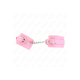 KINK - RESISTENZA DA POLSO IMBOTTITA IN PELLICCIA ROSA CON CINTURA RO…