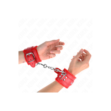 KINK - RESISTENZA DA POLSO IMBOTTITA IN PELLICCIA ROSSO CON CINTURA R…