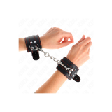 KINK - APPUI-POIGNETS NOIR AVEC DOUBLURE ROUGE RÉGLABLE 20-28 CM X 5,…