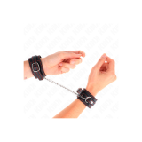 KINK - KLEINE HANDGELENKSFESSELN SCHWARZ MIT ROTEM FUTTER VERSTELLBAR…