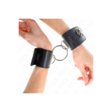 KINK - FIXED WRIST RESTRAINTS WITH RING AND PADLOCK CLOSURE BLACK ADJ…