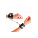 KINK - WRIST RESTRAINTS WITH PADLOCK CLOSURE BLACK ADJUSTABLE 16-23 C…