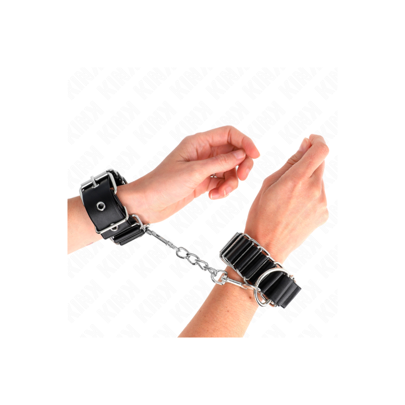 KINK - HINGE-LIKE THIN WRIST RESTRAINTS BLACK ADJUSTRABLE 16-22 CM X…
