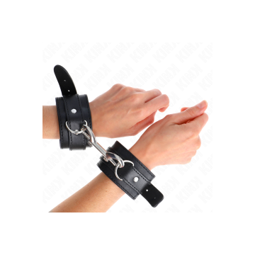 KINK - WRIST RESTRAINTS-SINGLE RIVET ROW BLACK ADJUSTABLE 17-28 CM X…