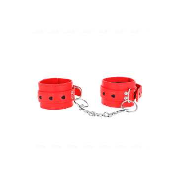 KINK - POLSO ROSSO CON INTARSIO A CUORE NERO REGOLABILE 21-28 CM X 5,…