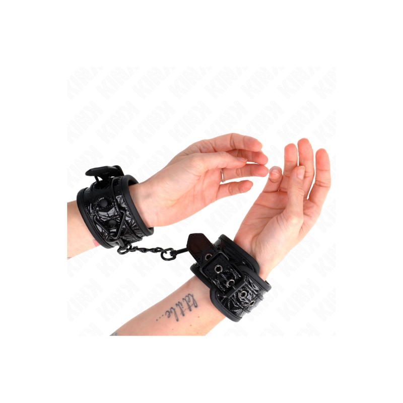 KINK - APPUI-POIGNETS MOTIF DIAMANT NOIR AJUSTABLE 17-26 CM X 5,5 CM…