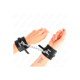 KINK - DELUXE LOCKING WRIST RESTRAINTS BLACK ADJUSTABLE 14.5-21 CM X…