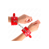 KINK - SHINY HAND CUFFS RED ADJUSTABLE 23-33 CM - KINK WRIST RESTRAIN…