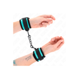 KINK - TENUTA DA POLSO IN NYLON CON GANCIO E LOOP NERO-BLU REGOLABILE…