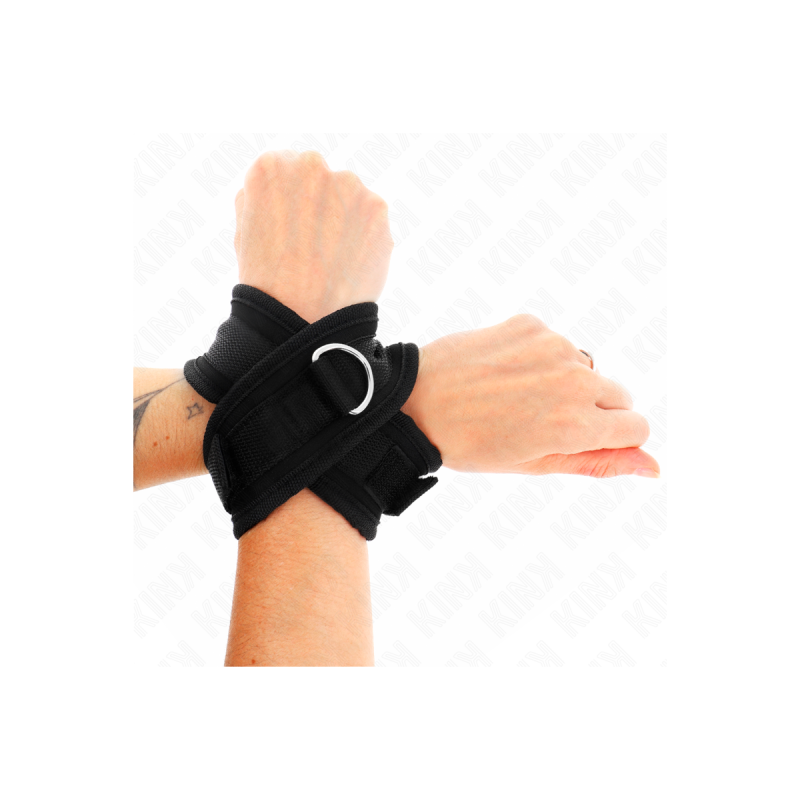 KINK - POLSINI A CROCE NERI 34 X 5,5 CM - KINK WRIST RESTRAINT - Sist…
