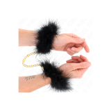 KINK - MANCHETTES EN PLUME AVEC CHAÎNE OR MODÈLE 0 - KINK WRIST RESTR…