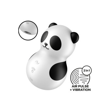 Satisfyer - Pocket Panda Estimulador & Vibrador Blanco Y Negro |