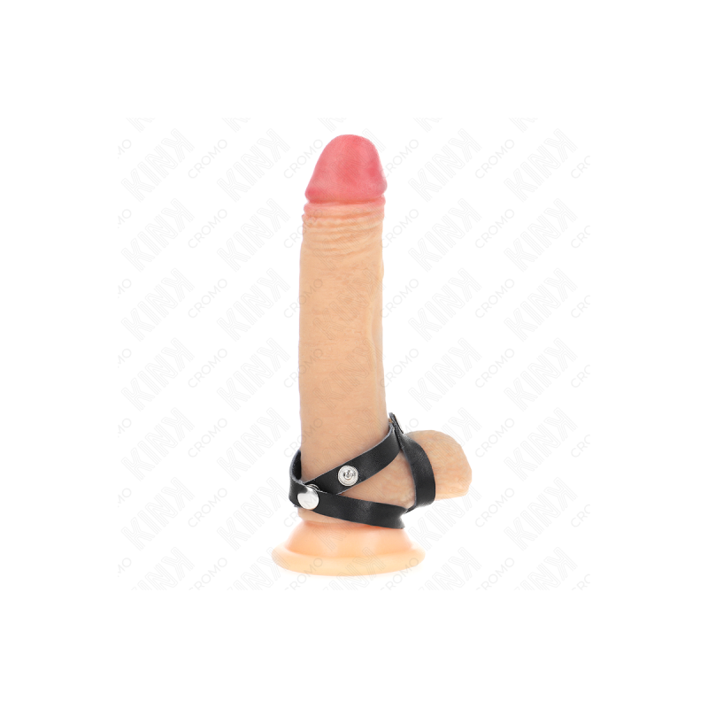 KINK - LEDER PENISRING MIT DRUCKVERSCHLUSS 39 X 1 CM - KINK RING POWE…