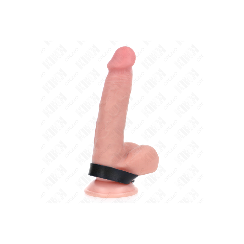 KINK - ANELLO PER PENE IN PELLE CON CHIUSURA A PRESSIONE 21,5 X 1,5 C…
