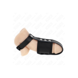KINK - ANNEAU DE CAGE À PÉNIS EN CUIR AVEC SANGLE RÉGLABLE DE SÉPARAT…