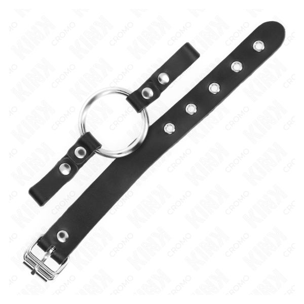 KINK - ANILLO PENE POLIPIEL CON CIERRE DE HEBILLA 22 X 2 CM CON ANILLO METAL 4 CM