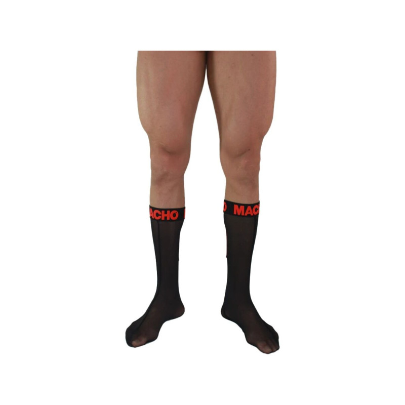 MACHO - DÜNNE SOCKEN EINHEITSGRÖSSE SCHWARZ/ROT - MACHO UNDERWEAR