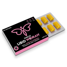 WUG LIBID WOMAN – 1 X 8 UDS | Chicle funcional con Maca, Ginseng Femenino y Zinc para potenciar la vitalidad femenina 8 UNIDAD